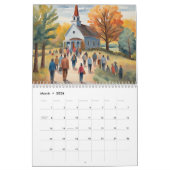 アメリカフォークアートカレンダー カレンダー (3月 2026)