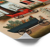 アメリカフォークアートホワイトファームハウス ポスター (角)