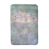 アメリカフクロウのパステルOilpainting バスマット (正面縦)