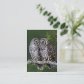 アメリカフクロウの鳥類捕獲人の野性生物の名刺 名刺 (スタンド正面)
