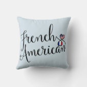 アメリカフランスのの絡み合ったハートがクッション クッション (裏面)