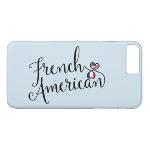 アメリカフランスのの絡み合ったハートの携帯電話ケース iPhone 8 PLUS/7 PLUSケース