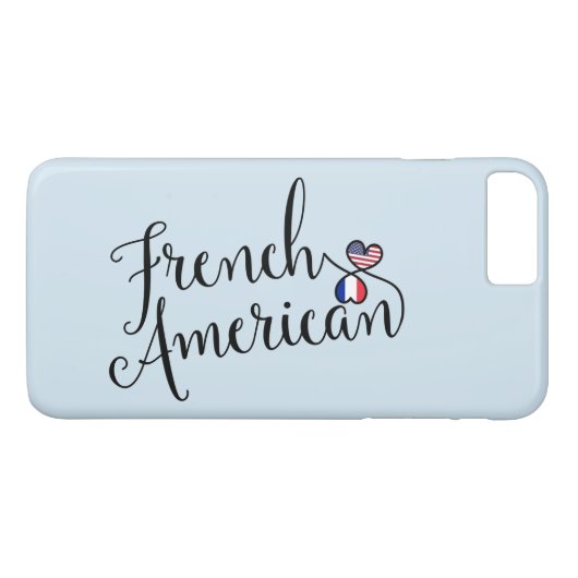 アメリカフランスのの絡み合ったハートの携帯電話ケース Case-Mate iPhoneケース (裏面(横))