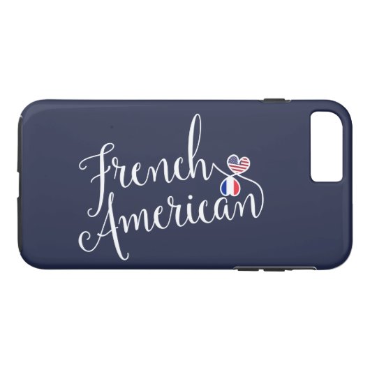 アメリカフランスのの絡み合ったハートの携帯電話ケース Case-Mate iPhoneケース (裏面(横))