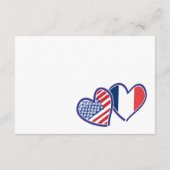 アメリカフランスのハート国旗 エンクロージャーカード (裏面)