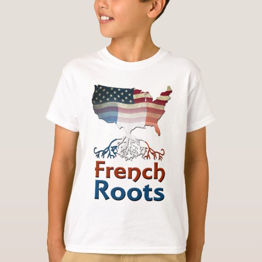 アメリカフランスのルーツ Tシャツ (正面)