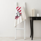 アメリカフランスの国旗を掲げた漫画のブルドッグ シェルパブランケット (インサイチュ)