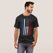 アメリカフランスの国旗フランスアメリカプライド伝統 Tシャツ (正面フル)