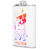 アメリカブルドッグカラフル フラスク (左)