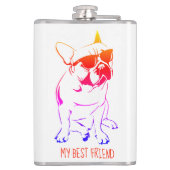 アメリカブルドッグカラフル フラスク (裏面)