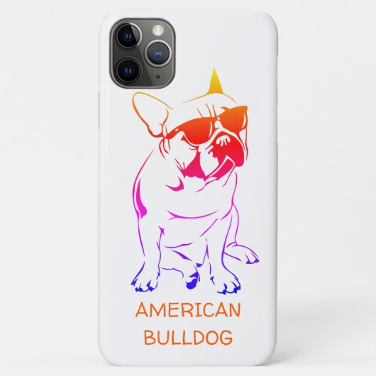 アメリカブルドッグカラフル Case-Mate iPhoneケース (裏面)