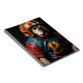 アメリカブルドッグサッカー選手レザーヘルメット ノートブック (右側)