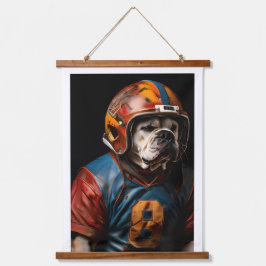 アメリカブルドッグサッカー選手レザーヘルメット 吊り下げ型タペストリー