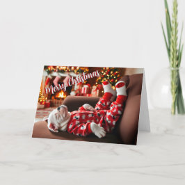 アメリカブルドッグ甘い夢クリスマスカード シーズンカード