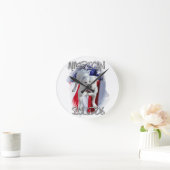 アメリカブルドッグ ラウンド壁時計 (ホーム)