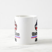 アメリカプライドアメリカ国旗の拳 コーヒーマグカップ (中央)