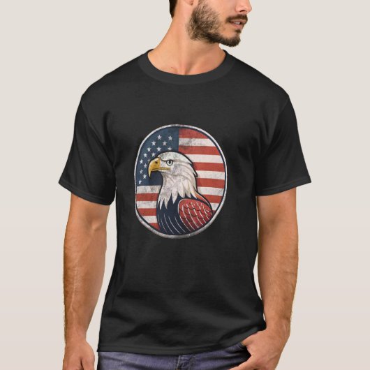 アメリカプライドイーグルUSA国旗1 Tシャツ (正面)