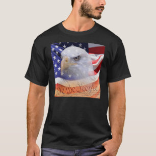 アメリカプライドスピリット国旗のイーグル宣言 Tシャツ