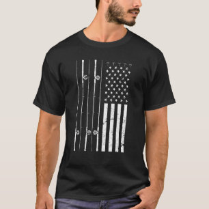 アメリカプライドフィッシャーマンホビー魚釣りポールウサフール Tシャツ