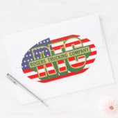 アメリカプライドロジャーズ運送会社 楕円形シール (封筒)