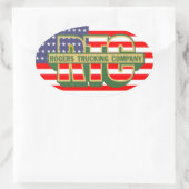 アメリカプライドロジャーズ運送会社 楕円形シール (バッグ)