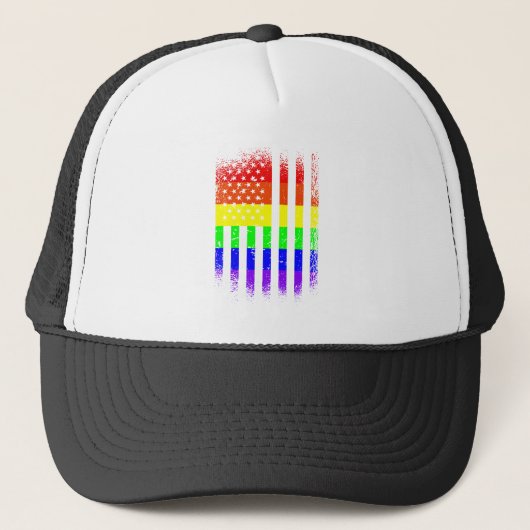 アメリカプライド国旗レインボーlgbt キャップ (正面)