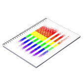アメリカプライド国旗レインボーlgbt ノートブック (左側)