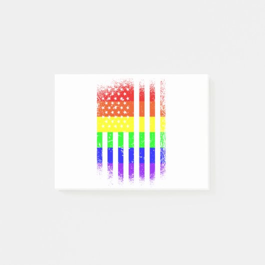 アメリカプライド国旗レインボーlgbt ポストイット (正面)
