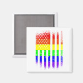 アメリカプライド国旗レインボーlgbt マグネット (正面/裏面)