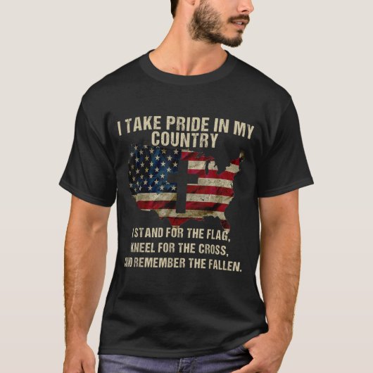 アメリカプライド愛国的アメリカ国旗 Tシャツ (正面)