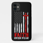 アメリカプライド米国国旗の信仰の恐怖祈りの言葉 Case-Mate iPhoneケース (裏面)