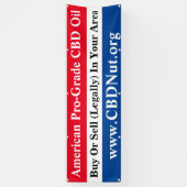 アメリカプログレードCBD油 横断幕 (縦)