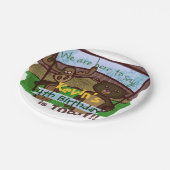 アメリカヘラジカおよびくまの誕生日 ペーパープレート (アングル)