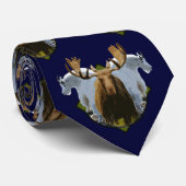 アメリカヘラジカおよびマウンテンゴート ネクタイ (ロール)