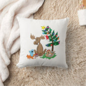 アメリカヘラジカのクリスマスの枕 クッション (ブランケット)