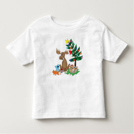 アメリカヘラジカのクリスマスのTシャツ トドラーTシャツ