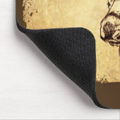 アメリカヘラジカのスケッチののどの革 マウスパッド (コーナー)