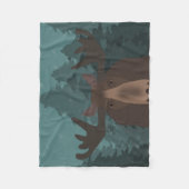 アメリカヘラジカのフリースブランケット フリースブランケット (正面)