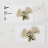 アメリカヘラジカのヘッドスケッチ 名刺 (正面/裏面)