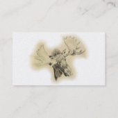 アメリカヘラジカのヘッドスケッチ 名刺 (裏面)