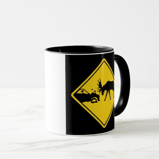 アメリカヘラジカの交差 マグカップ (正面右)