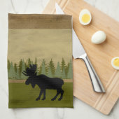 アメリカヘラジカの台所タオル キッチンタオル (四つ折り)