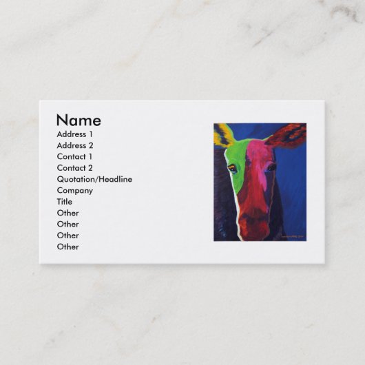 アメリカヘラジカの名刺 名刺 (正面)