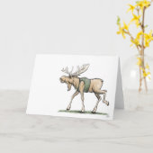 アメリカヘラジカの挨拶状 カード (黄色い花)