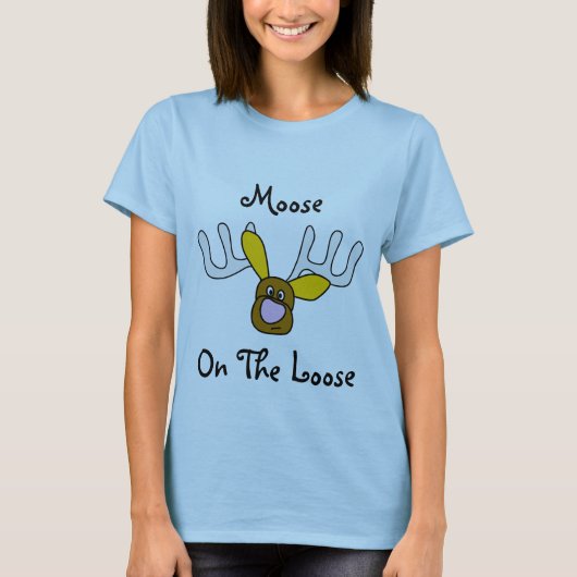 アメリカヘラジカの放任されたワイシャツのギフトのおもしろい Tシャツ (正面)