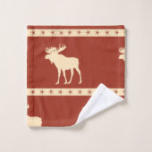 アメリカヘラジカの星 バスタオルセット (ウォッシュタオル)