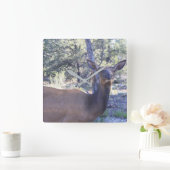 アメリカヘラジカの時計 スクエア壁時計 (ホーム)