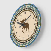 アメリカヘラジカの時間 ラージ壁時計 (傾斜)