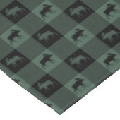 アメリカヘラジカの緑の黒い格子縞 テーブルクロス (アングル)