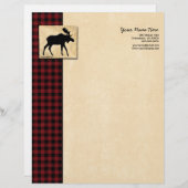 アメリカヘラジカの赤く黒い点検 レターヘッド (正面/裏面)